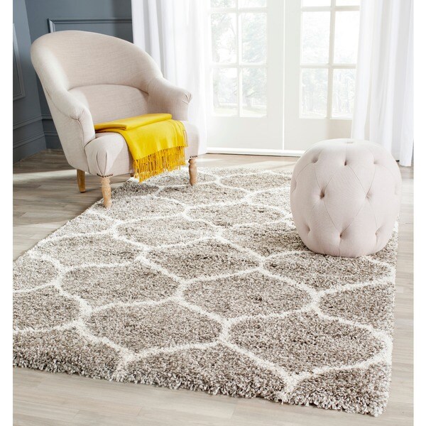 Safavieh Hudson Shag Grey/ Ivory Rug (9' x 12') Overstock Shopping