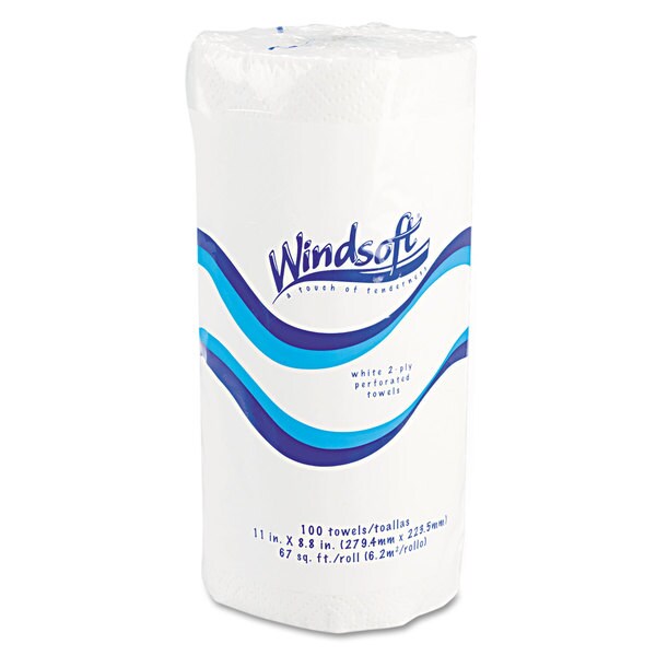 Windsoft White 100-sheet Paper Towel Roll (11 x 8.8 inches) 