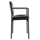 basyx by HON VL616 Series Black Leather Stacking Guest Chair with Arms