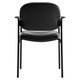 basyx by HON VL616 Series Black Leather Stacking Guest Chair with Arms