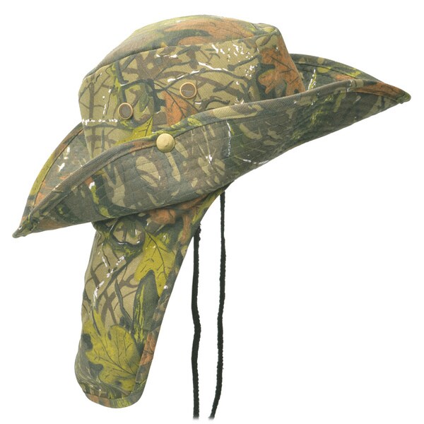 Faddism Men's Camo 3-inch Wide Brim Outdoor Hat 