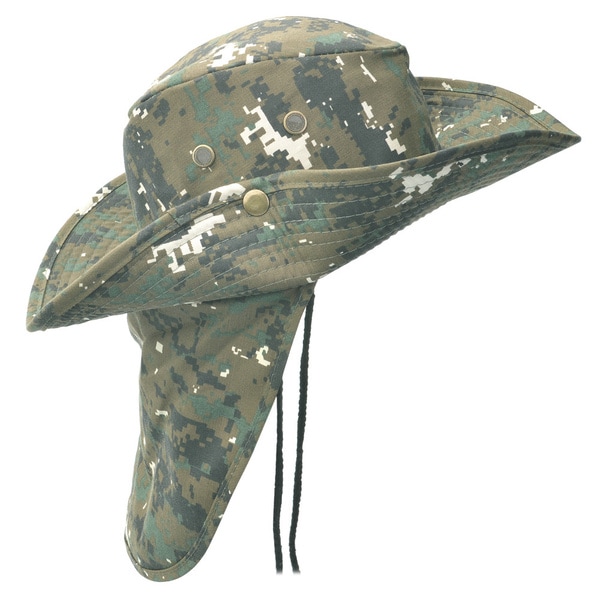 Faddism Men's Camo 3-inch Wide Brim Outdoor Hat 