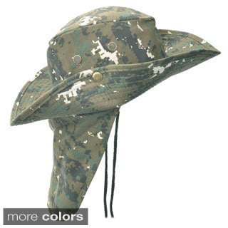 Faddism Men's Camo 3-inch Wide Brim Outdoor Hat-Image