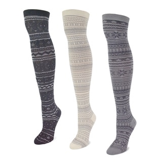 Women's Microfiber Mixed Pack Over-the-Knee Socks (3 Pairs)-Image