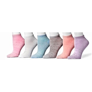 Muk Luks Women's Microfiber No-show Socks (6 Pairs)-Image