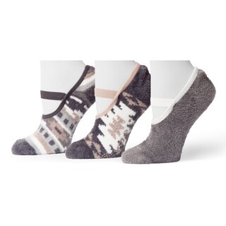 Muk Luks Women's Grey Aloe Maryjane's Sock Pack (3 Pairs)-Image