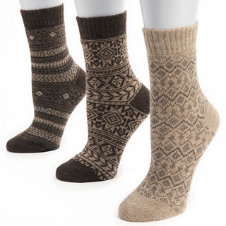 Muk Luks Women's Holiday Crew Sock Pack (3 Pairs)-Image