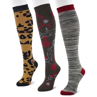 Muk Luks Women's Knee-high Bright Sock Pack (3 Pairs)-Image