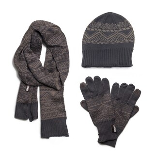 Muk Luks Men's Hat, Scarf, and Texting Glove Set-Image