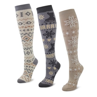 Muk Luks Women's 'Ice Sock' Knee-high Socks (3 Pairs)-Image