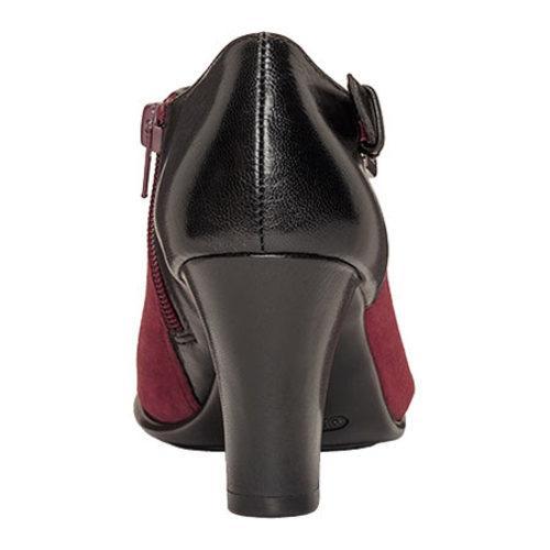 Women's Aerosoles Doodle Side Buckle Suede Heel Wine Combo
