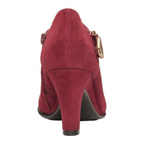 Women's Aerosoles Escape Suede Side Buckle Heel Wine Suede