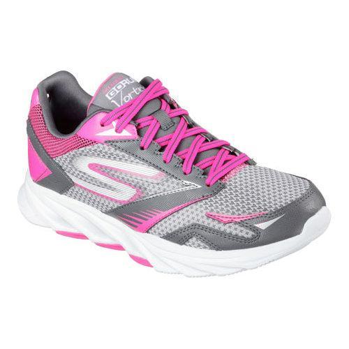 Women's Skechers GOrun Vortex Performance Shoe Charcoal/Hot Pink