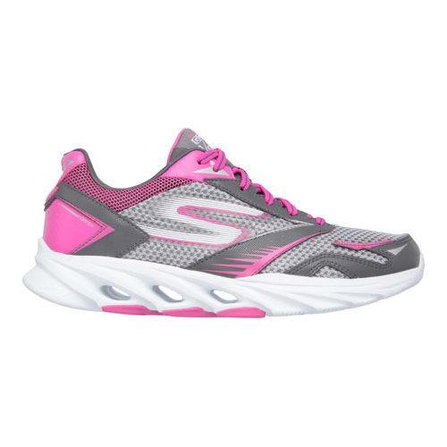 Women's Skechers GOrun Vortex Performance Shoe Charcoal/Hot Pink