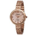 Akribos XXIV Women's Quartz Genuine Diamond Markers Expandable Bracelet Watch