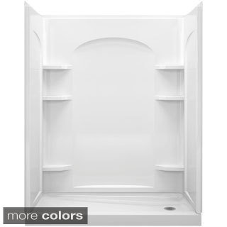 Ensemble White 2-piece Tongue and Groove Shower Endwall
