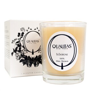 Qualitas 100-percent USP Tuberose Pharmaceutical White Beeswax 6.5-ounce Candle