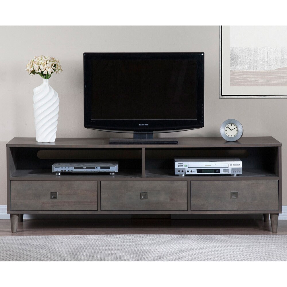 Marley Rubberwood Grey Entertainment Center Overstock™ Shopping