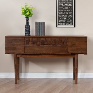 Tessuto Tobacco Finish 4-drawer Sofa Table
