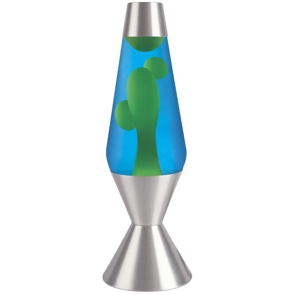 Premier Yellow/ Blue 16.3-inch Lava Lamp with Silver Base