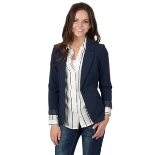 Hailey Jeans Co. Junior's Fitted Button-Up Blazer-Image