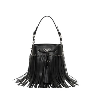 prada fringe bucket bag