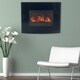 Northwest Black Curved Glass Panel Wall Mounted Electric Fireplace with Remote