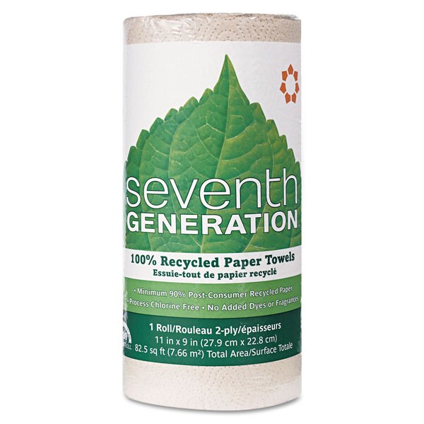 Seventh Generation 100-percent Recycled Paper Towel Rolls/ 9-inch x 11-inch/ Brown (Roll of 1)
