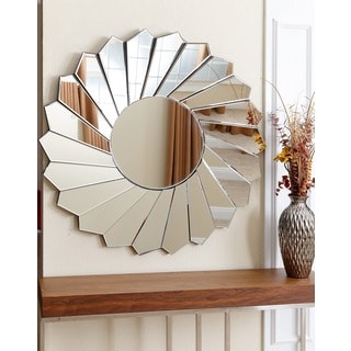 ABBYSON LIVING Deanna Round Floral Wall Mirror