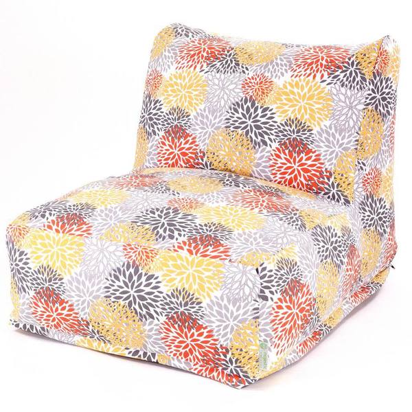 Majestic Home Goods Citrus Blooms Bean Bag Lounger Chair