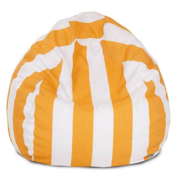 Majestic Home Goods Yellow Vertical Stripe Small Classic Bean Bag