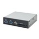 IOCrest USB 3.0 3.5-inch Combo Hub 1 SSD/MMC/MS Card Reader for 3.5/ 5.25-inch Bay