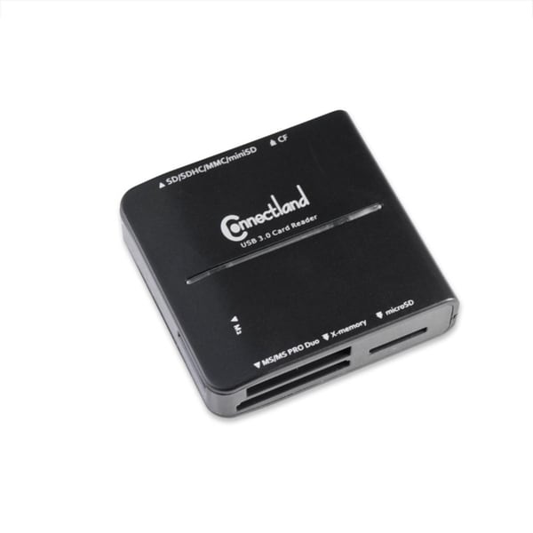 Connectland USB 3.0 Black All-in-One Memory Card Reader 6x Slot High Speed