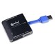 Connectland USB 3.0 Black All-in-One Memory Card Reader 6x Slot High Speed