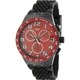 Swatch Men's Originals SUSB101 Black Rubber Swiss Quartz Watch with Red Dial