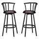29-inch Black Finish Swivel Bar Stool Chairs (Set of two)