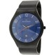 Skagen Men's SKW6147 Black Stainless-Steel Quartz Watch with Blue Dial