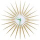 Modern Crowd 'RF Atomic Clock – Maple and White' Midcentury Modern Starburst Wall Clock