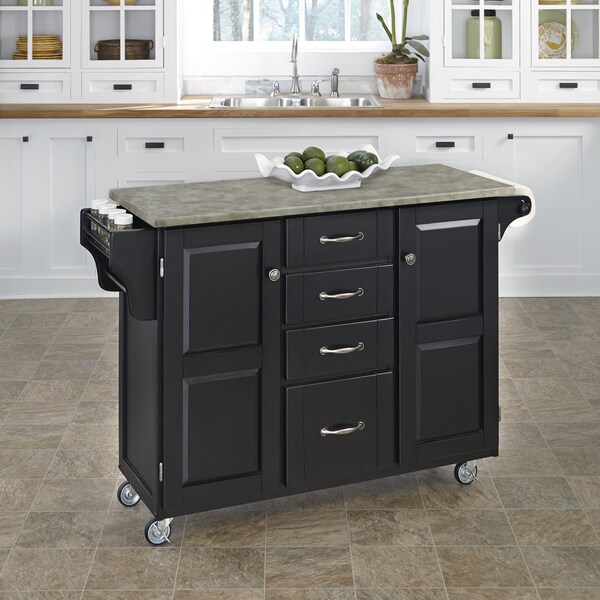 Home Styles Create-a-Cart with Concrete Top