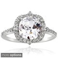 Icz Stonez Silver 4ct TGW Cubic Zirconia Ring