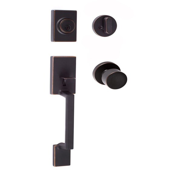 SureLoc Stockholm Vintage Oilrubbed Bronze Front Door Handleset