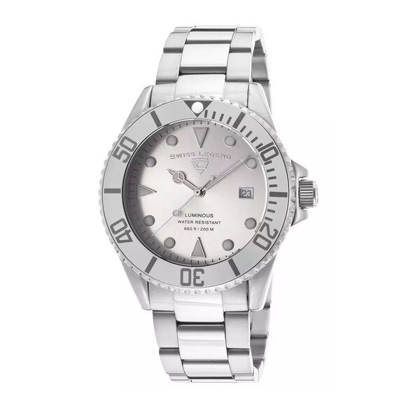 Swiss Legend Men's SL-21344-22S Luminous Silver Watch