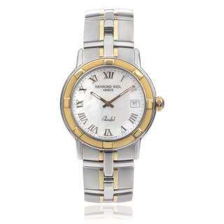 Raymond Weil 'Parsifal' 9540-STG-00908 Stainless Steel Roman Numeral Link Watch