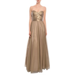 matt gold gown