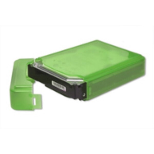 Syba Green Plastic Storage Box for 3.5-inch HDD Fit 1 HDD Dust-proof Anti-Static
