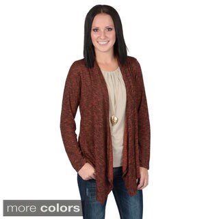 Hailey Jeans Co. Junior's Marled Long Sleeve Open Front Cardigan