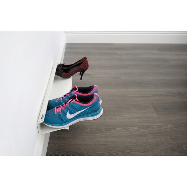 White Horizontal Shoe Rack