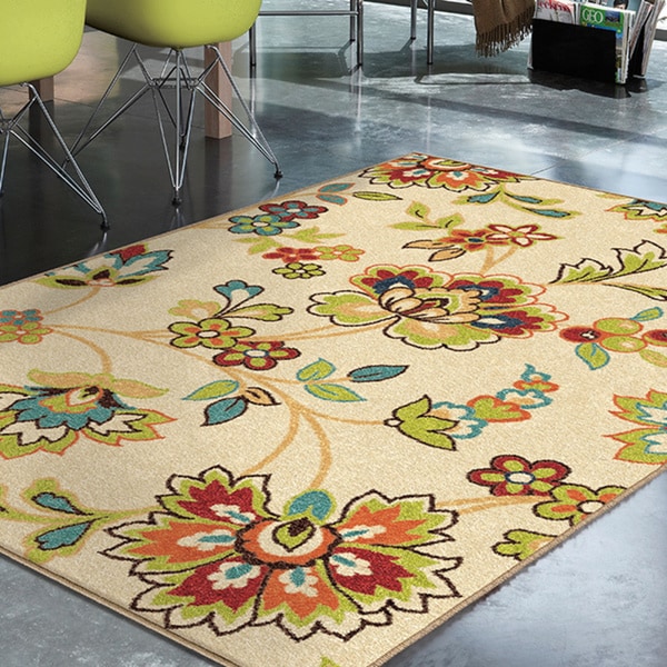 Promise Collection Walker Multi Olefin Indoor/Outdoor Area Rug (5'2" x