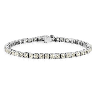 Auriya 14k Gold 1 1/2ct to 12ct TDW Diamond Tennis Bracelet (H-I, SI1-SI2)