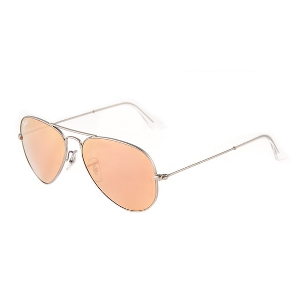 Ray Ban Silver Frame Brown And Pink Mirror Aviator Sunglasses 16818070 9143